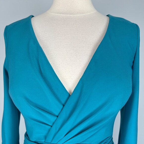 Cameron Blake by Mon Cheri Womens 112652 Formal Gown Maxi Dress Teal size 6 - Picture 5 of 16